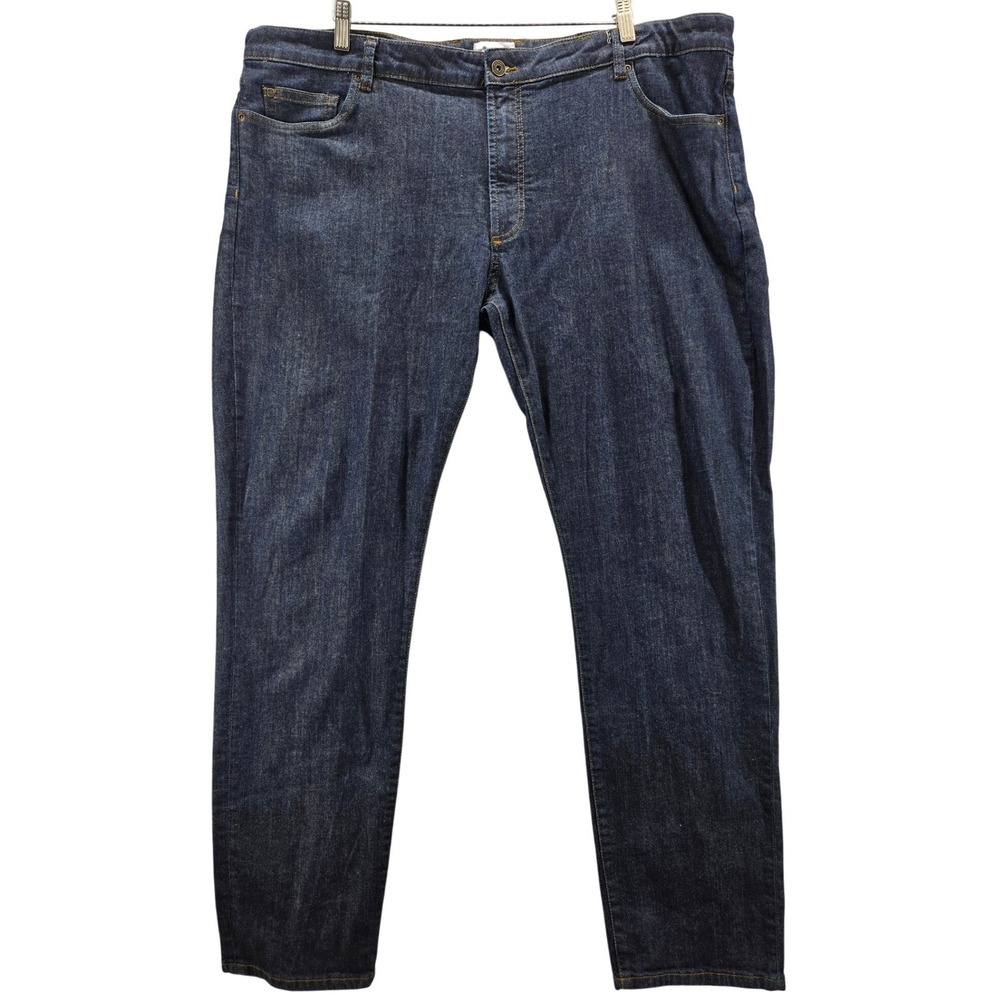 Peter Millar Mens Dark Indigo Straight Leg Denim Jeans Blue 44x32 ME0B95FB